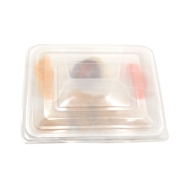 Caixa plástica descartável do alimento dos PP do recipiente afastado clássico da única camada 4 compartimentos