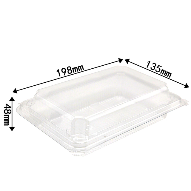 Caixa plástica descartável da padaria da parte superior do empacotamento de alimento do tamanho médio
